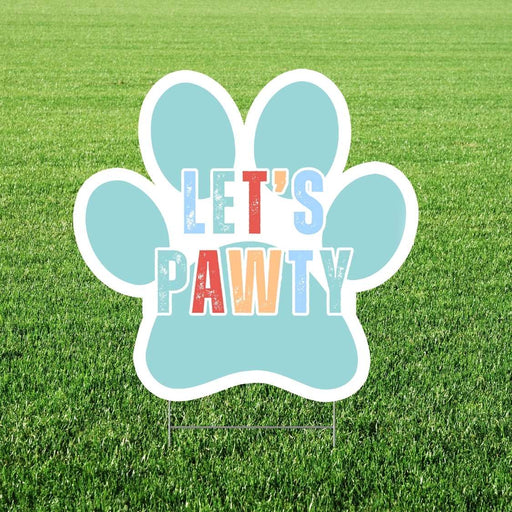 Let's Pawty Yard Sign 22" | 1ct