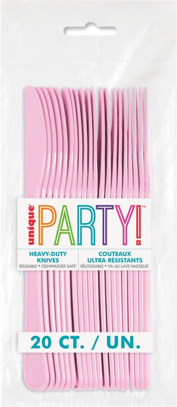Light Pink Heavy-Duty Plastic Knives | 20ct