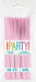 Package of 50 pink heavy-duty plastic knives with colorful "Party" branding and bilingual labeling on white packaging.