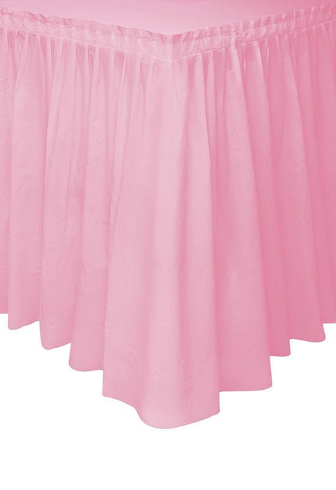 Light Pink Plastic Table Skirt | 1ct - Zurchers