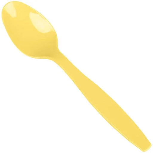 Mimosa Yellow Premium Plastic Spoons | 24ct
