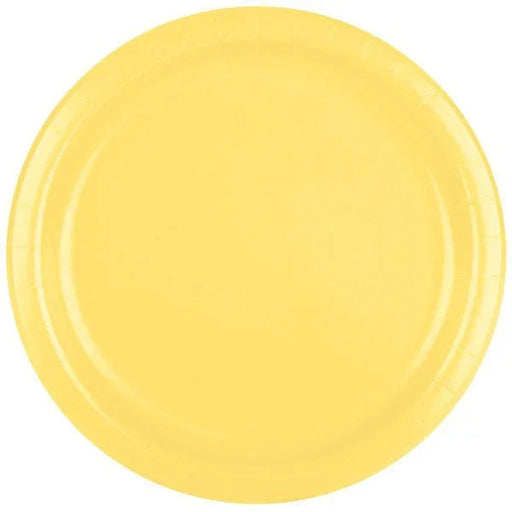 Mimosa Yellow Round Paper Plates 9" | 24ct