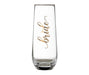 Lillian Rose Gold Bride Stemless Champagne Glass | 1ct - Zurchers