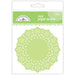 Lime green decorative paper doilies with intricate floral and geometric cutout patterns displayed on white packaging with green header label.