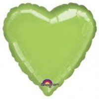 Lime Green Heart Mylar Balloon 18"  | 1ct.