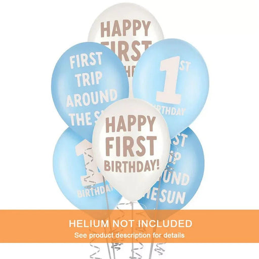 12" Little Mister One-derful First Birthday Latex Balloon Pack | 6 ct
