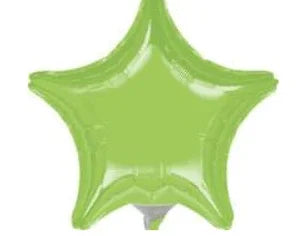 Lime Green Star Mylar Balloon 18" | 1ct.