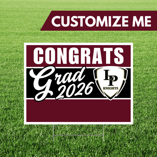 Lone Peak High School Custom Name Grad Yard Sign 24" x 18" | 1 ct