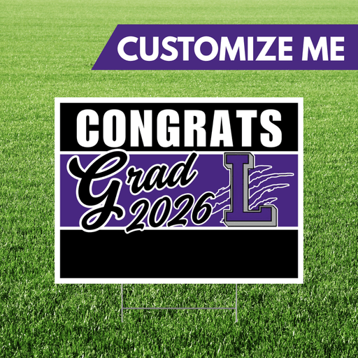 Louisburg KS Custom Grad 2026 Yard Sign 18x24" | 1ct