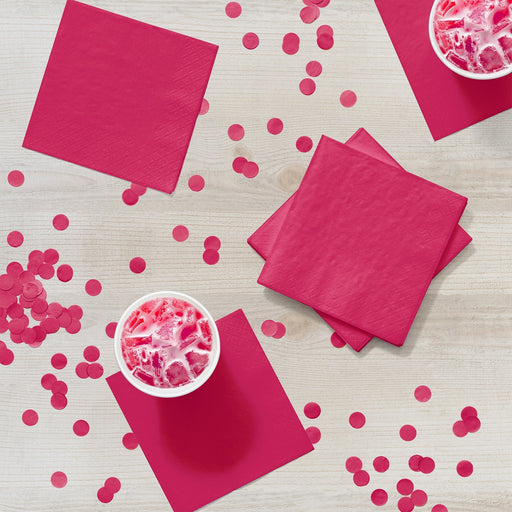 Magenta Beverage Napkin | 50ct