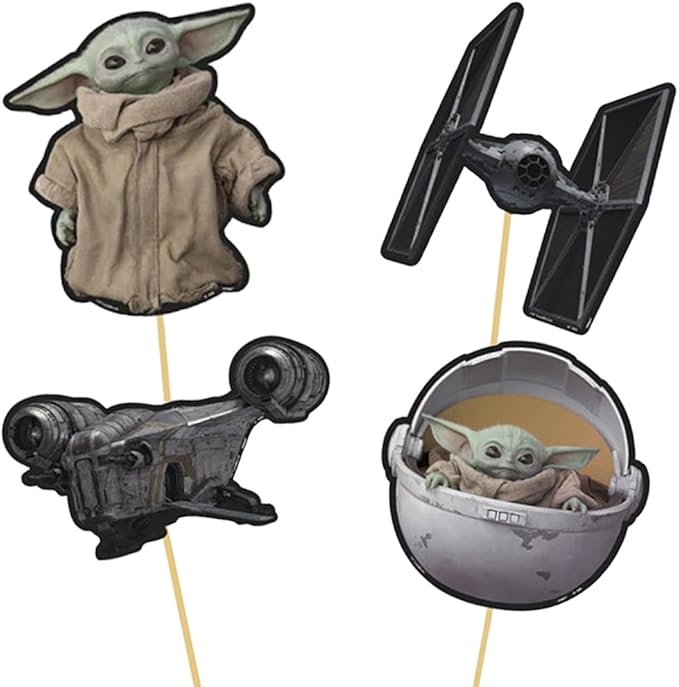 4ct - Mandalorian Cardboard Yard Sign Decorations 