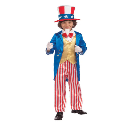Deluxe Uncle Sam Patriotic Child Costume | 1 kit
