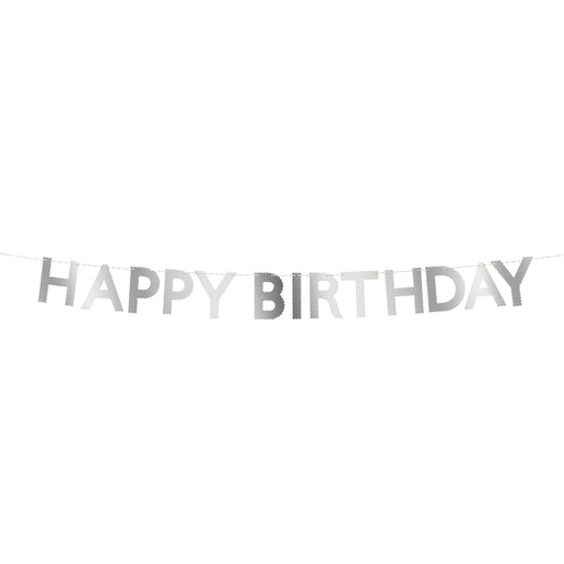 Silver Scallop Happy Birthday Garland | 1ct