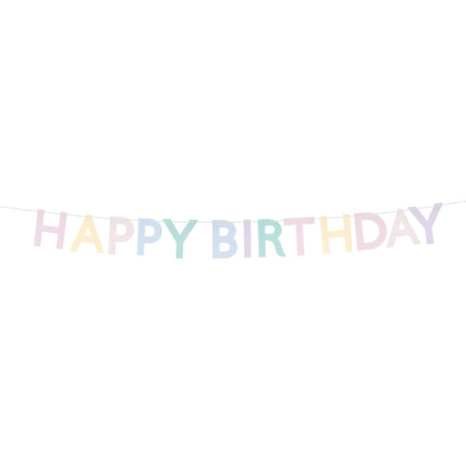 Scallop Pastel Happy Birthday Garland | 1ct