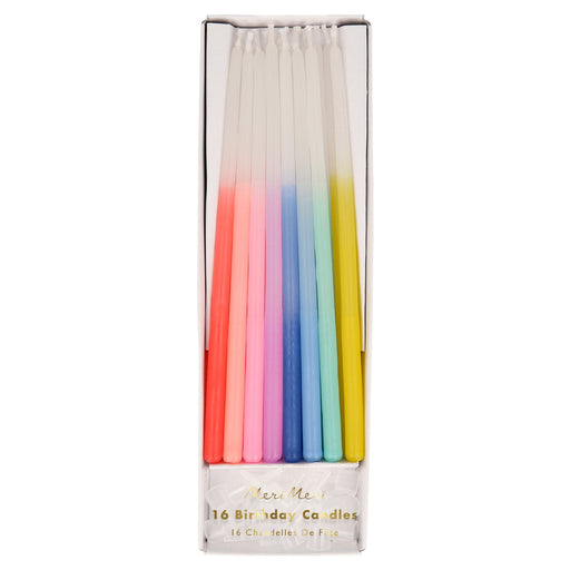 Rainbow Dipped Tapered Candles | 16ct