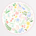 Meadow Unicorns Dinner Plates with pastel unicorn illustrations, flowers, butterflies, and a scalloped pink edge design.
