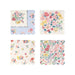 English Garden Large Napkins with assorted floral prints, soft pastel details, scalloped edges, and gold accents on a white background.