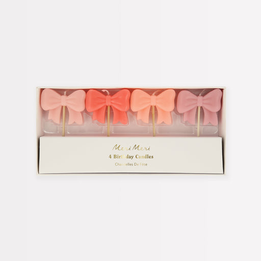 Pink Bow Candles | 4ct