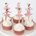 Ballerina Cupcake Kit with pink cupcake cases and illustrated ballerina toppers in pink tutus.