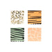 Safari Animal Print Small Napkins with leopard, tiger, zebra, and giraffe-inspired patterns and scalloped edges.