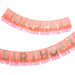 Pink Happy Birthday Fringe Garland Set with layered pink and coral fringe and gold glitter letters spelling “Happy Birthday” on a white background.