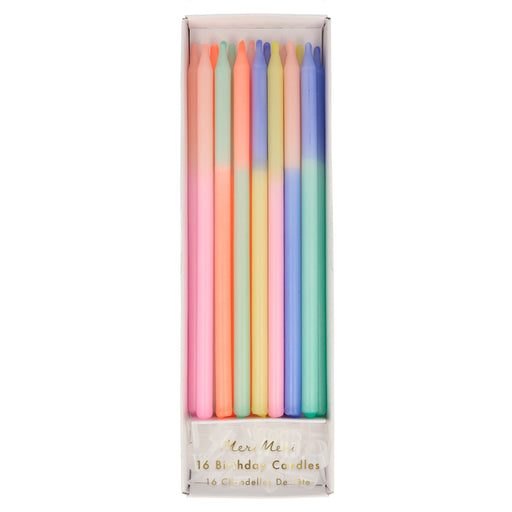 Multi Color Block Candles | 16ct
