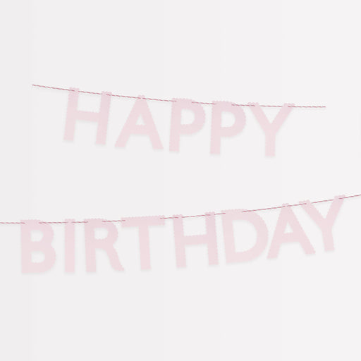 Pink Scalloped Happy Birthday Garland | 1ct