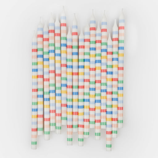 Multi Stripe Candles | 16ct