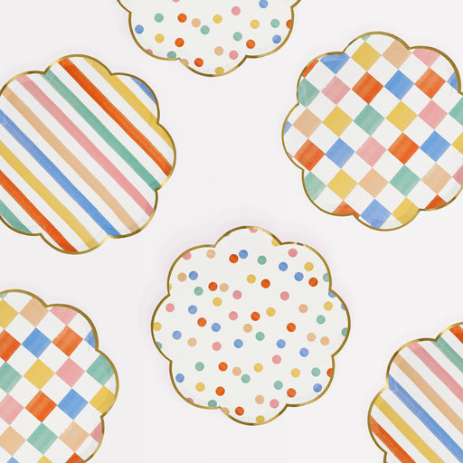 Colorful Pattern Side Plates | 8ct
