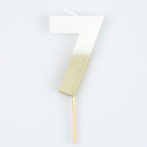 Gold Dipped #7 Candle | 1ct