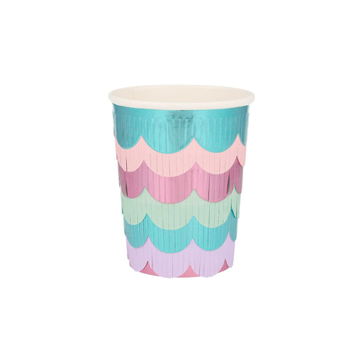 Mermaid Scalloped Fringe Cups | 8ct