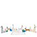 Puppy Party Concertina Card with a fold-out row of illustrated dogs wearing party hats and surrounded by colorful presents.
