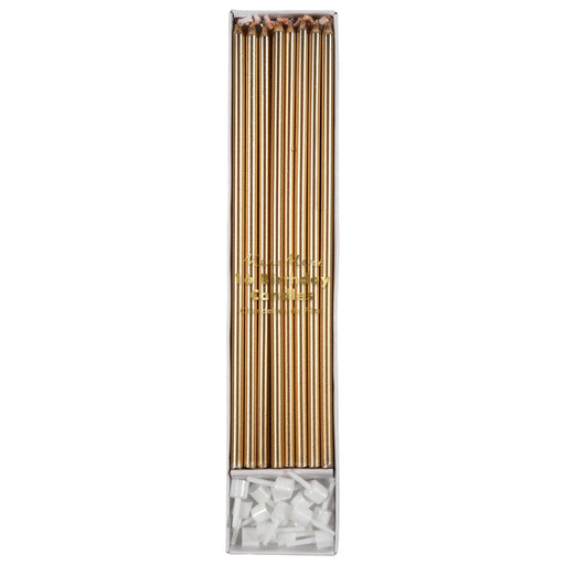 Gold Long Candles | 16ct