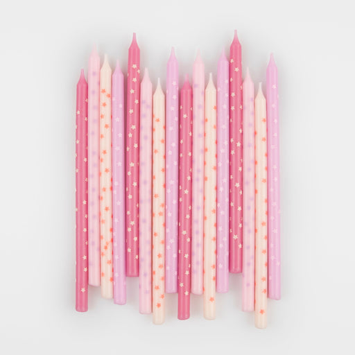 Pink Stars Candles | 16ct