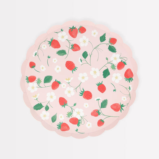 Strawberry Pattern Side Plates | 8ct