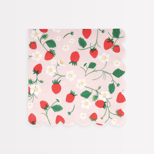 Strawberry Pattern Large Napkins | 16ct