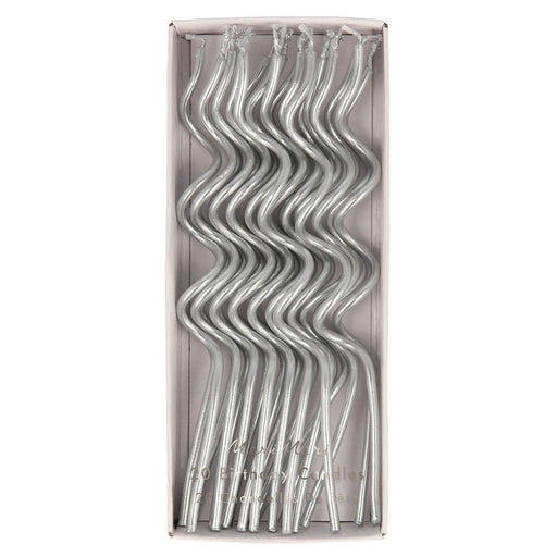 Silver Swirly Candles | 20ct