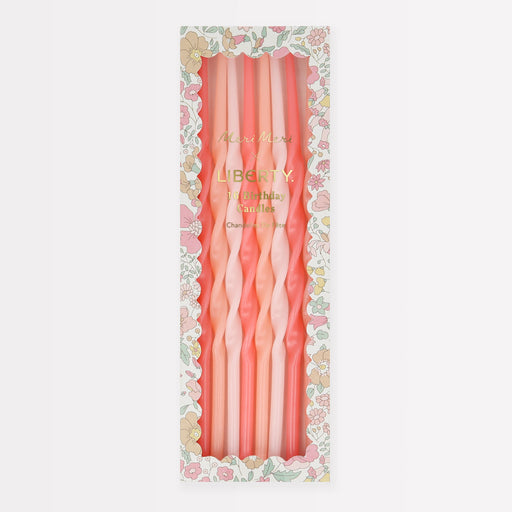Assorted Pink Twisted Party Candles | 16ct