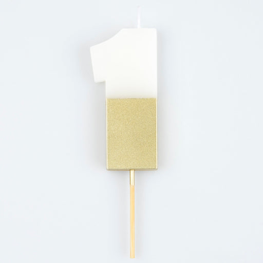 Gold Dipped #1 Candle | 1ct