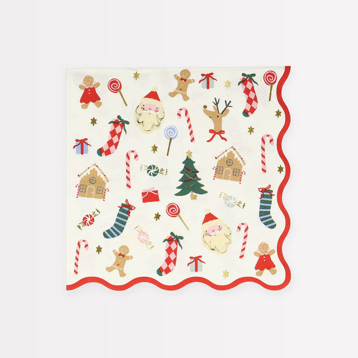 Jolly Christmas Luncheon Napkin