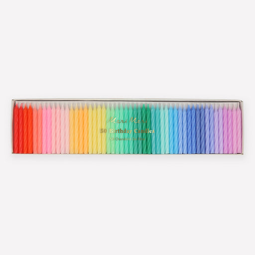 Rainbow Twisted Mini Candles | 50ct