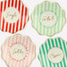 Striped Christmas Dinner Plates, 1 of each design