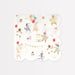 Animal Friends large napkins with illustrated animals, balloons, cakes, gifts, bunting, and scalloped edges.