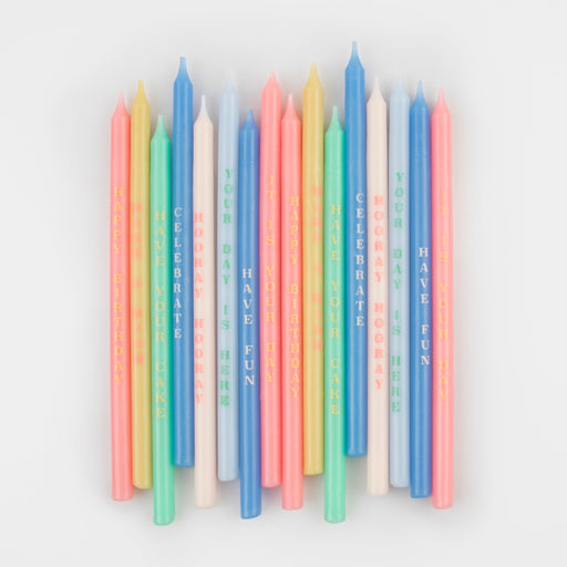 Birthday Phrases Candles | 16ct