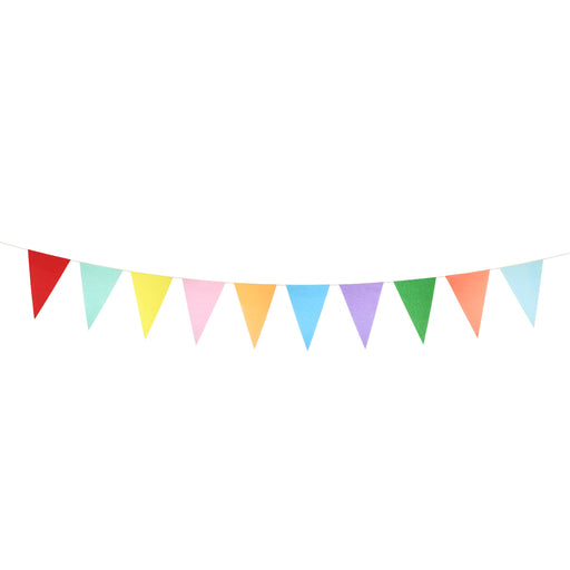 Bright Tissue Paper Flag Garland | 2ct