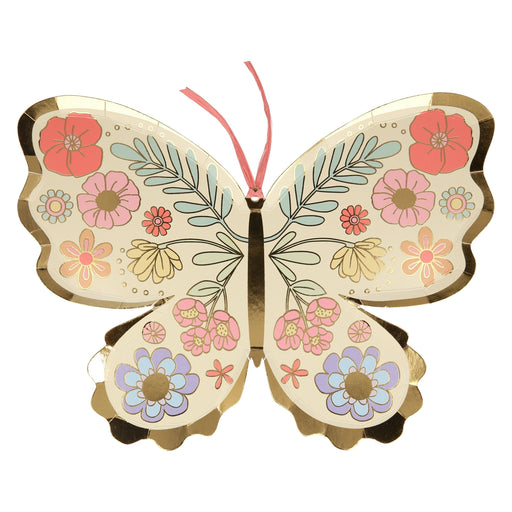 Floral Butterfly Plates | 8ct