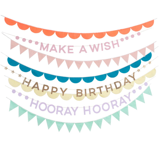 Rainbow Birthday Garland Set | 8pc