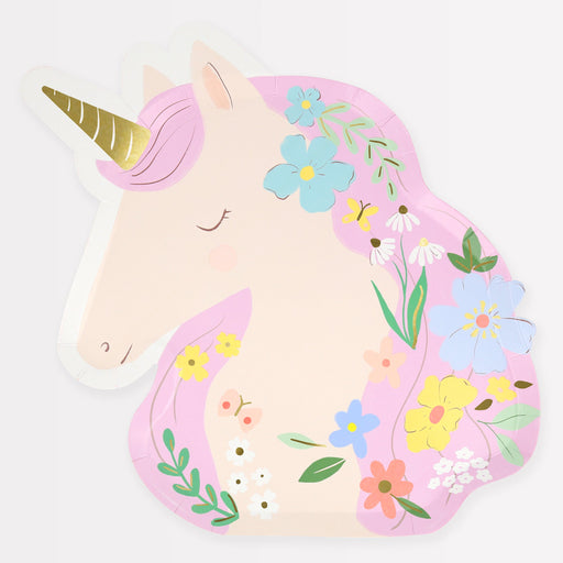 Meadow Unicorn Shaped Plates | 8ct