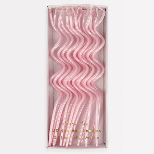 Pink Swirly Candles | 20ct