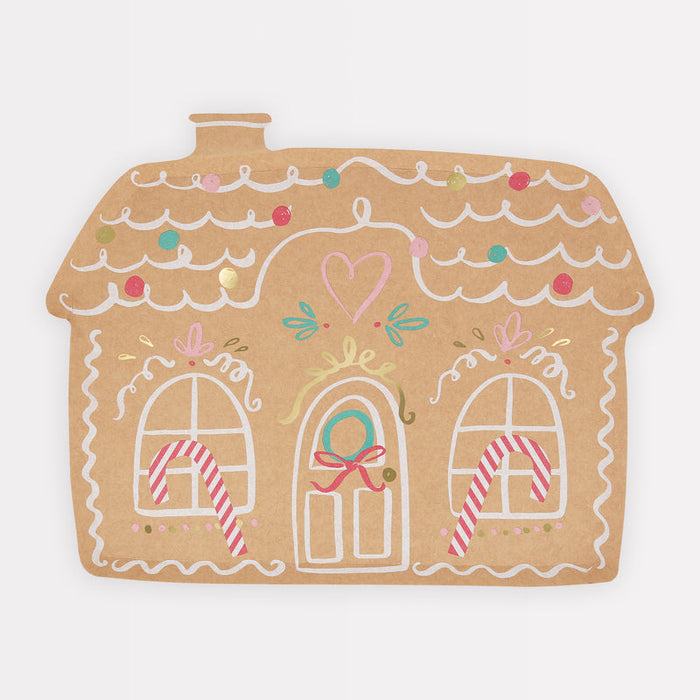 Jolly Christmas Gingerbread House Plate